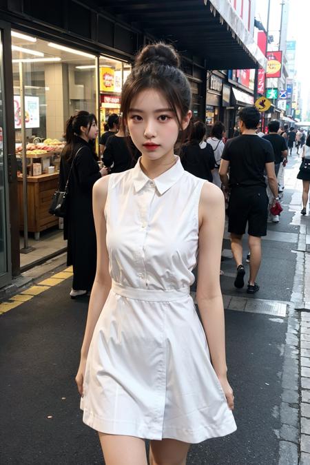 4273548023-2114662196-best quality,masterpiece,1girl,dress shirt,double bun,sleeveless dress,In the background is a commercial pedestrian street with.png